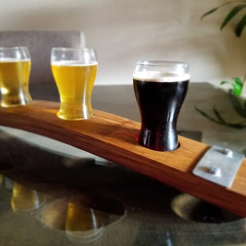 4 Beer Flight Tasting Set With Glasses Converts to 4 Votive Etsy