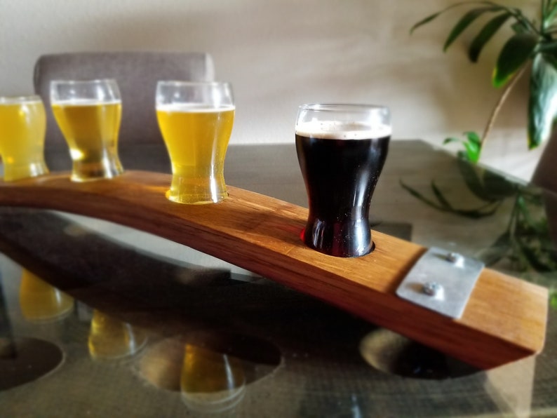 4 Beer Flight Tasting Set With Glasses Converts to 4 Votive Etsy