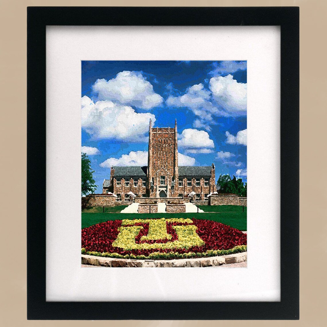 University of Tulsa Art Deco Print Etsy