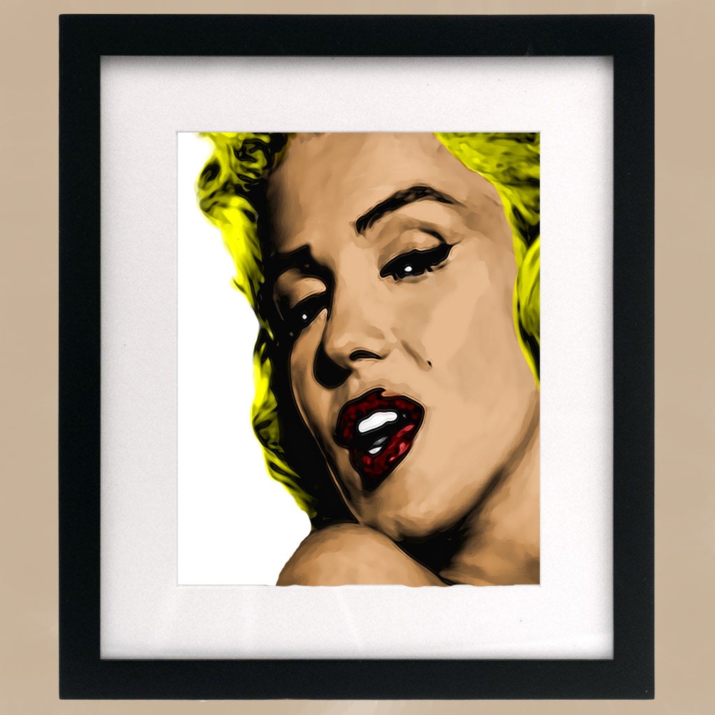 Marilyn Monroe 2 Illustration Art Deco Print | Etsy