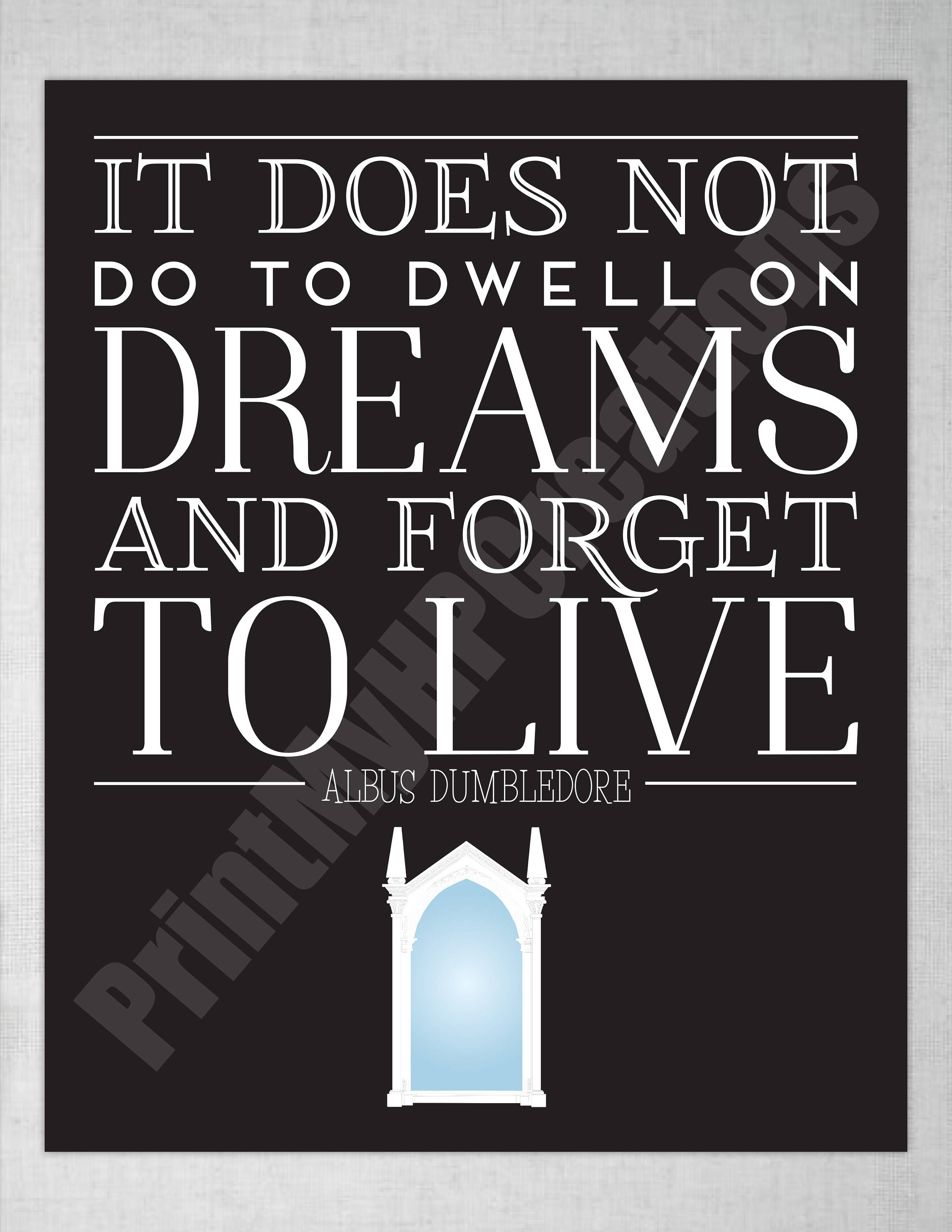 Harry Potter Mirror of Erised Dumbledore Quote Black Etsy