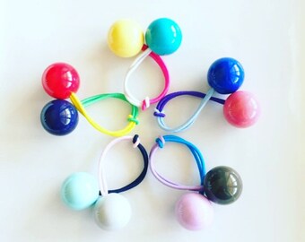 Purple Hair Ties Ball Hair Ties Hair Ties Ponytail Etsy