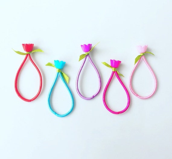 Flower Hair Ties Baby Hair Ties Fine Hair Ties Blythe Etsy