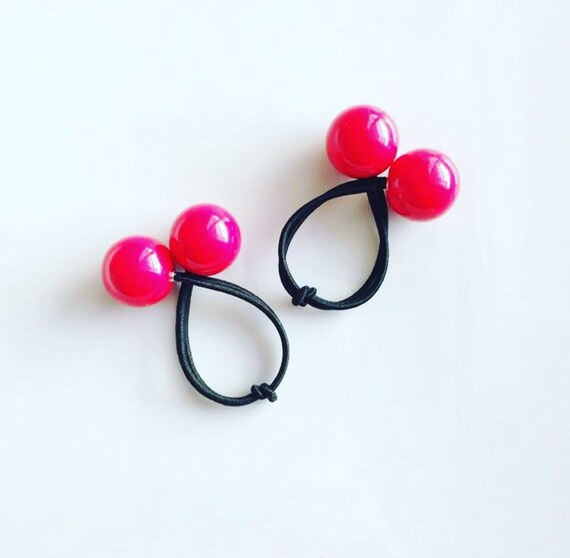 pink hair bobbles
