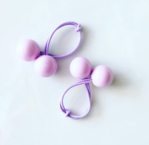 Purple Hair Ties Ball Hair Ties Hair Ties Ponytail Etsy