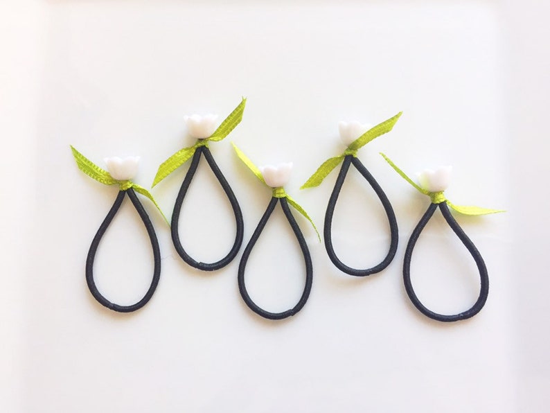 Flower Hair Ties Baby Hair Ties Fine Hair Ties Flower Etsy