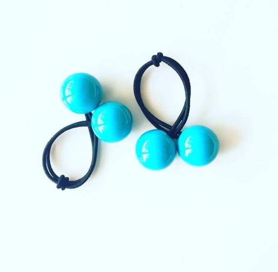 Grosse Turkisfarbene Bobbles Pferdeschwanz Holder Pferdeschwanz Knocker Pferdeschwanz Holders Pferdeschwanz Haare Ziehen Armband Haarband Bobble