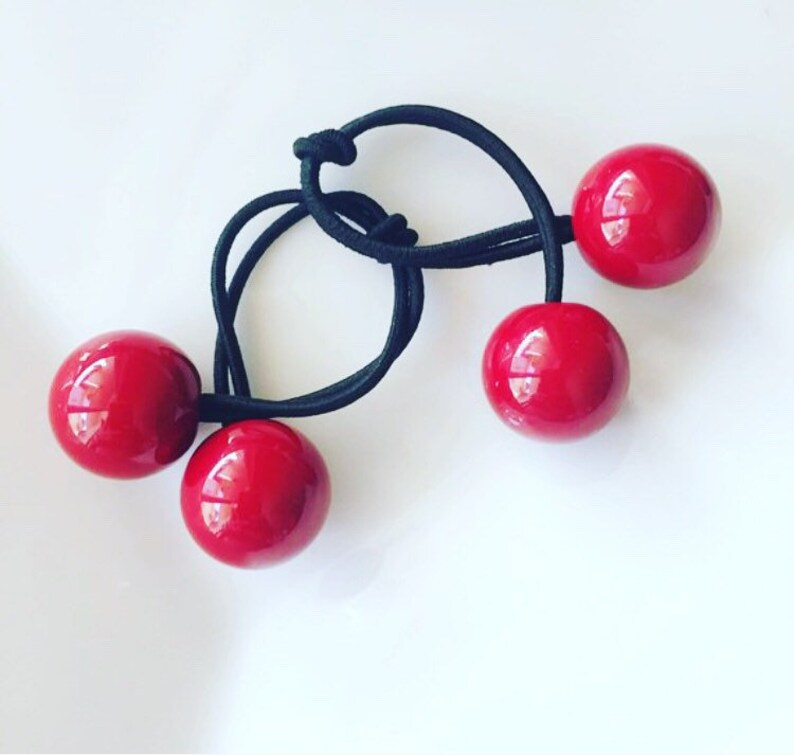 Pair Of Large Hair Ties. Ball Hair Ties. Bobble Hair Ties. Etsy