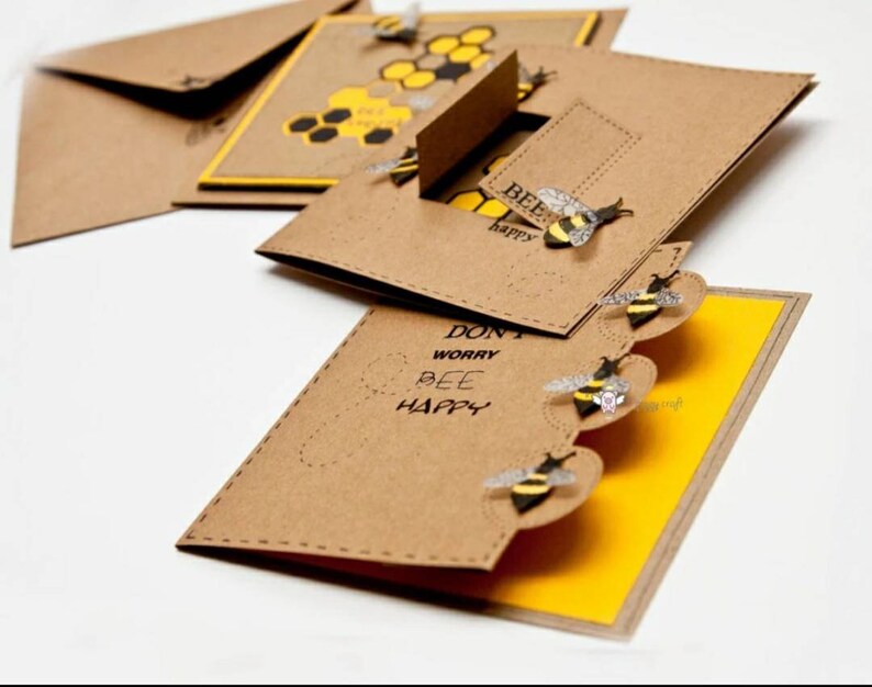 Metal cutting dies of bees. scrapbooking Bees cutting dies for card