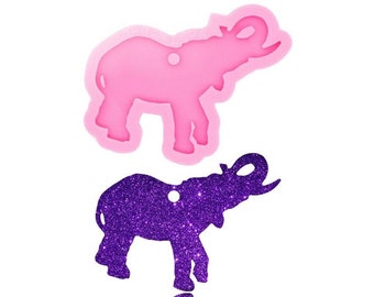 Elephant silicone mold for resin art and polymer clay.