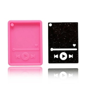 Mp3 player mould in silicone for resin art, polymer clay.