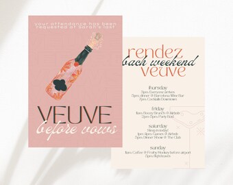 Modèle d'itinéraire pour Bachelorette Rendez-Veuve (numérique)
