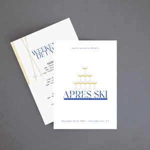 Apres Ski Bachelorette Party Invitation, Winter Bachelorette Invite, Ski Party Apres Ski Club Bachelorette Instant Download
