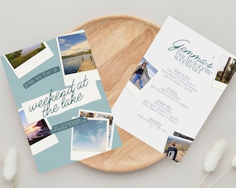 Love on the Lake Bachelorette Invite, Lake Bachelorette Invitation, Cabin Weekend Itinerary (Digital)