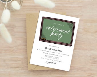 Teacher Retirement Party Invitation, Teacher Retirement Invite, School's Out Forever, Instant Download EDITABLE