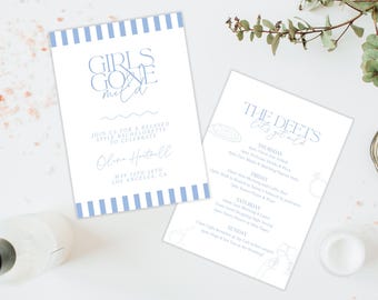 Girls Gone Mild Bachelorette Itinerary, Custom Bachelorette Itinerary Girls Gone Mild Instant Download