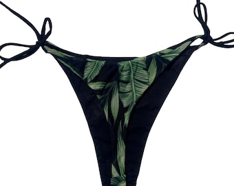 Sea Leaf High-Waisted String-Bikini