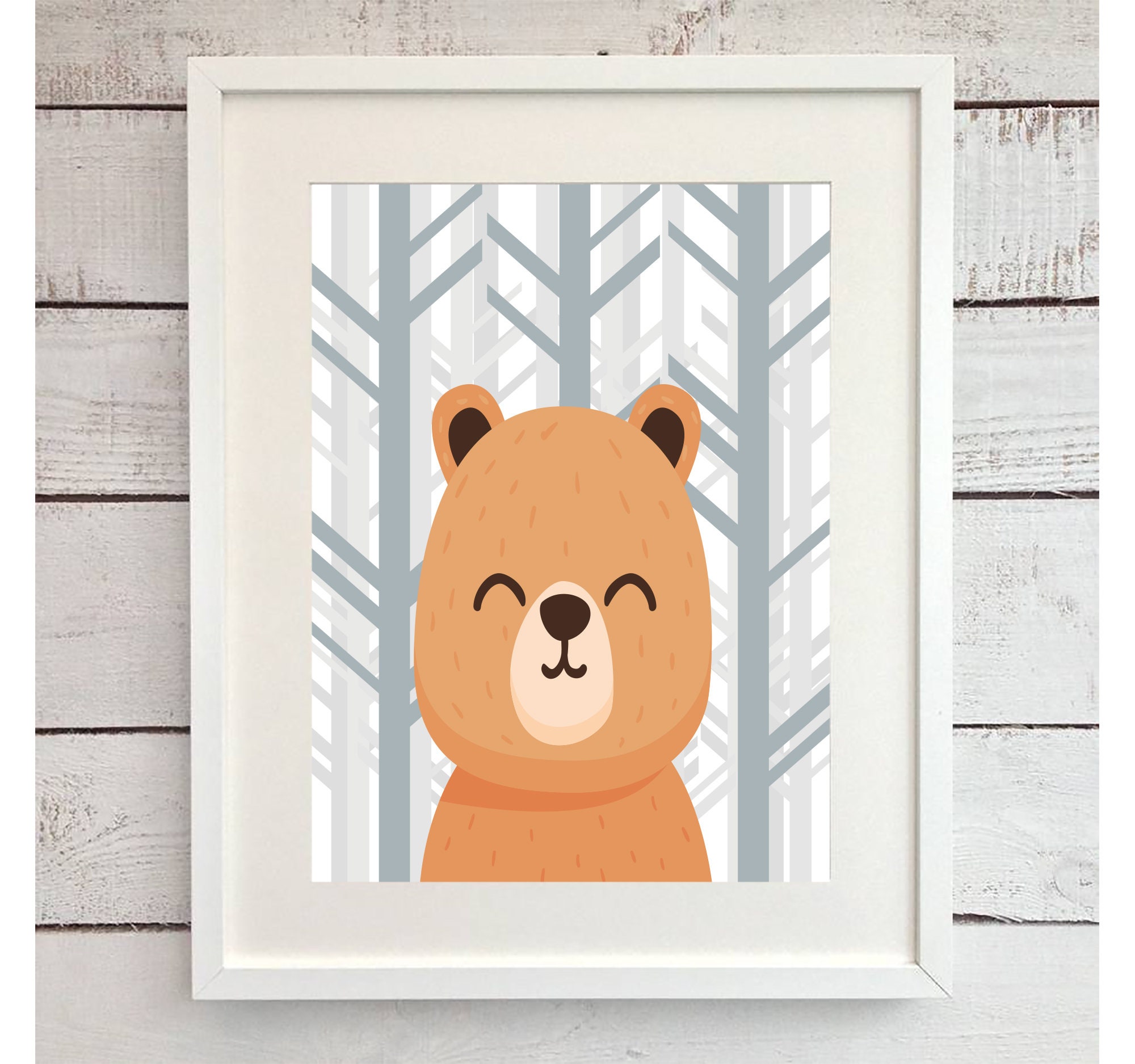 Forest Animals Set of 3 Nursery Pictures for Baby Boy Girl Etsy UK