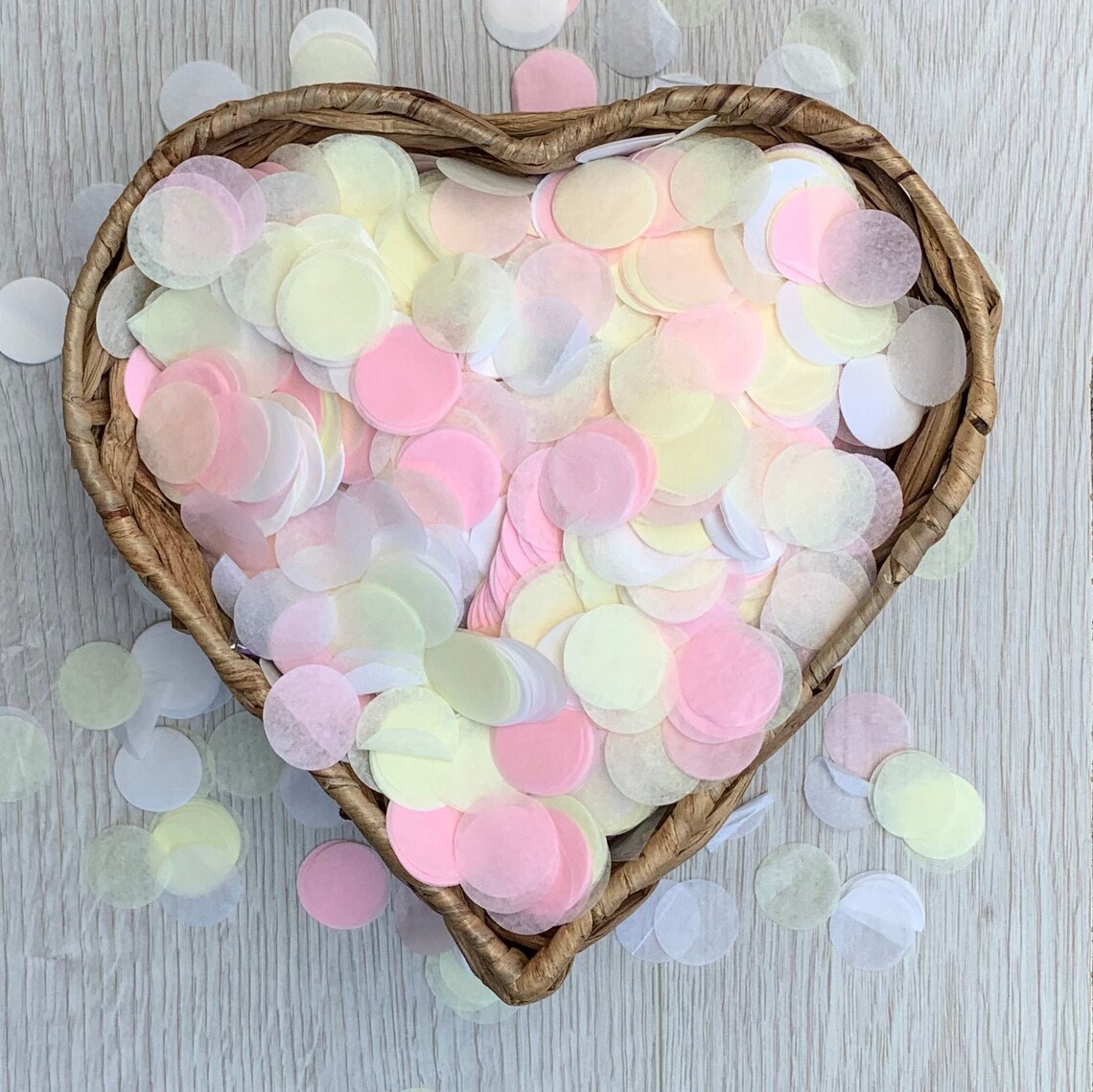 Wedding Confetti Biodegradable Paper Pink White & Cream Etsy UK
