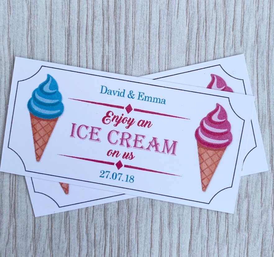 ice-cream-tokens-personalised-wedding-tickets-qty-50-white-etsy