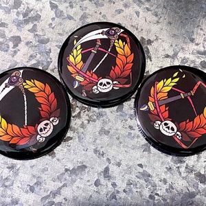 Hades -- Zagreus/Thanatos/Megaera Shipping Buttons