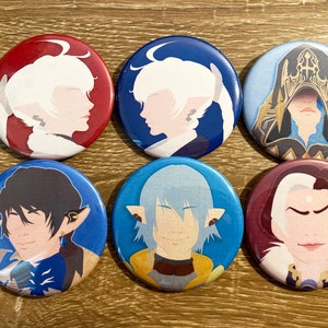 Final Fantasy XIV | FFXIV | Minimalist Pinback Buttons