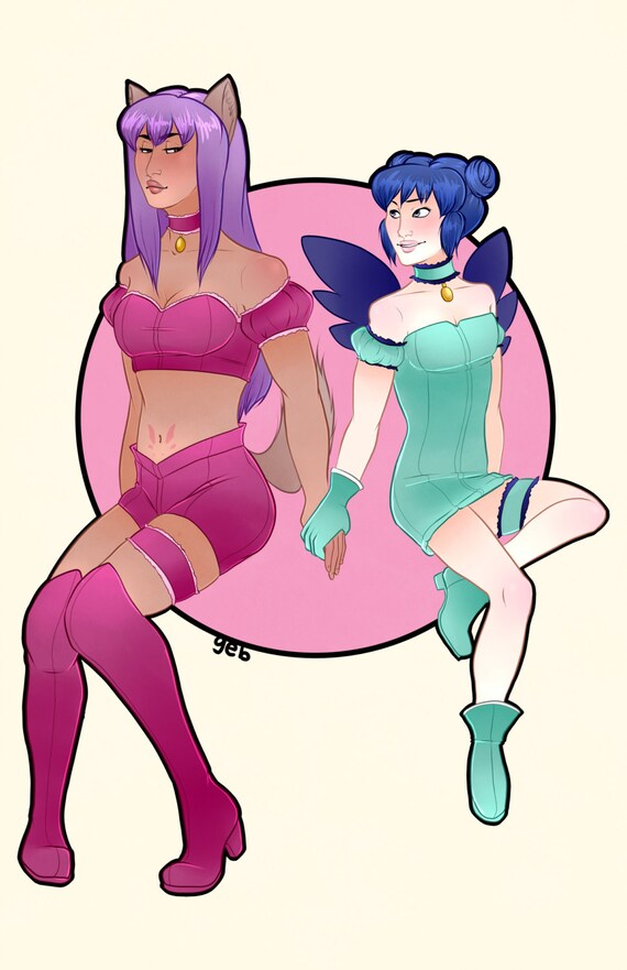 Tokyo Mew Mew Mint & Zakuro Print Etsy