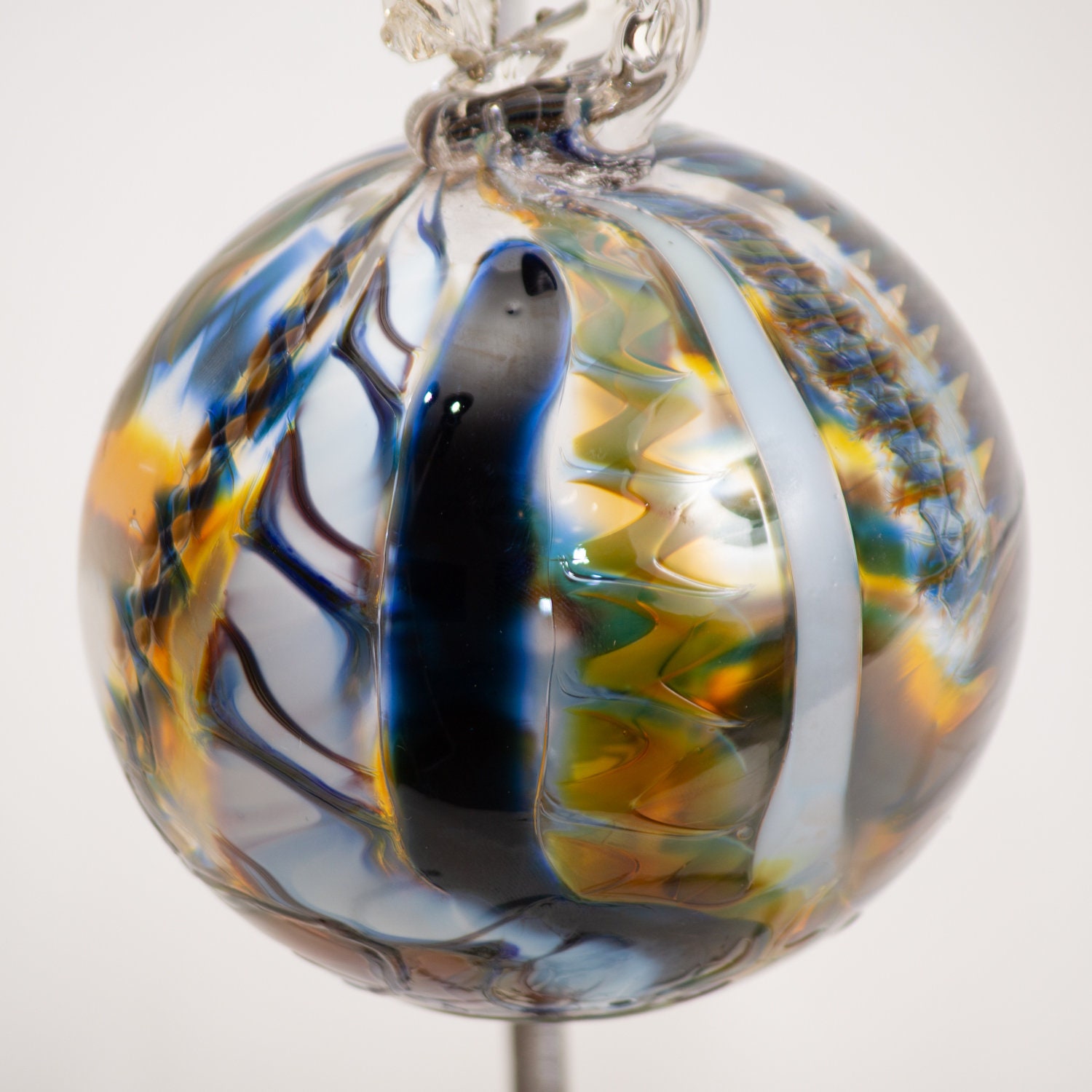 424382 Medium Hand Blown Hanging Art Glass Ball Decorative Etsy Denmark