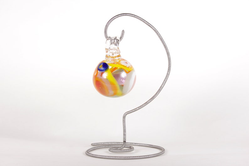 110268 Medium Hand Blown Hanging Art Glass Ball Decorative Ornament
