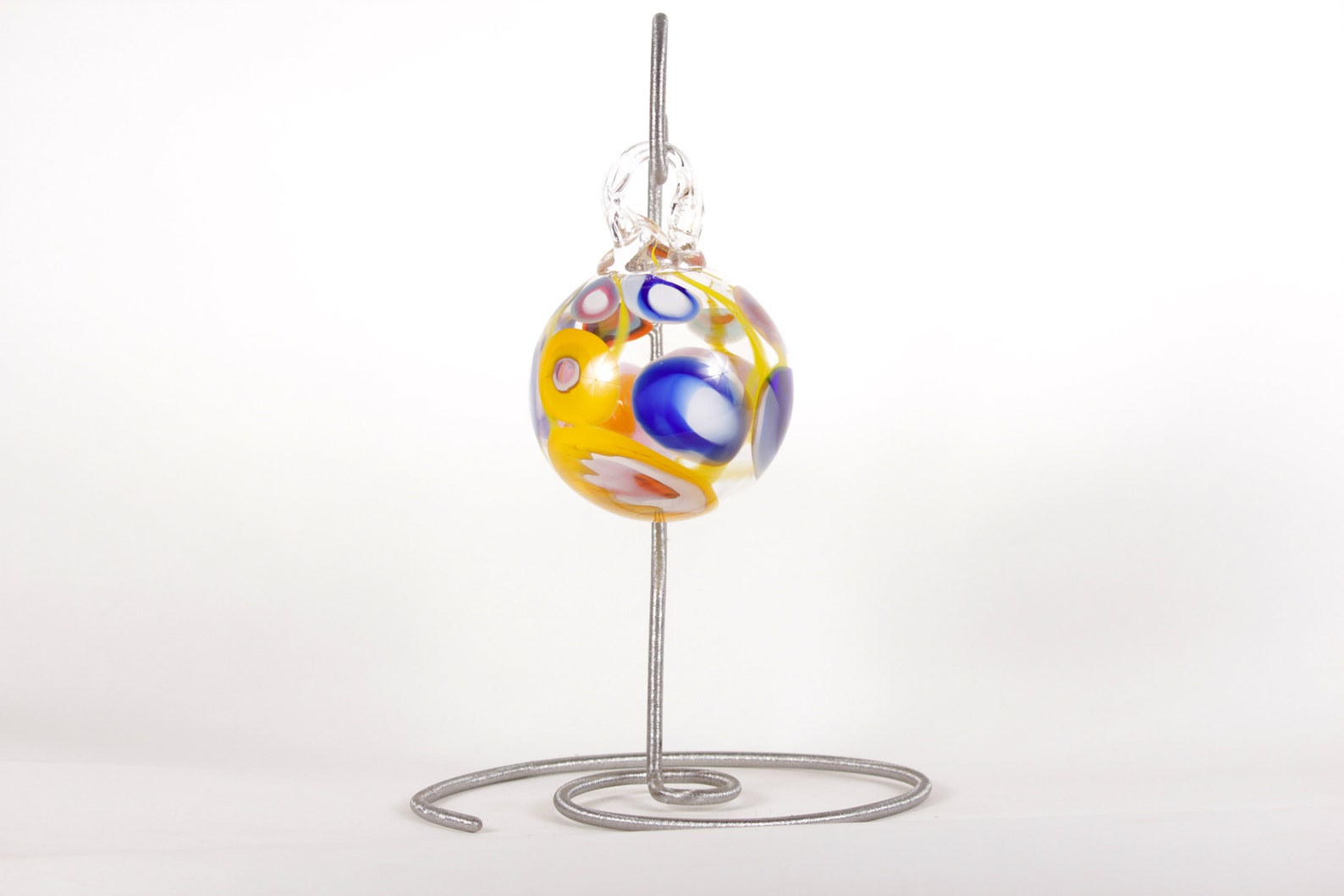 110281 Medium Hand Blown Hanging Art Glass Ball Decorative Etsy