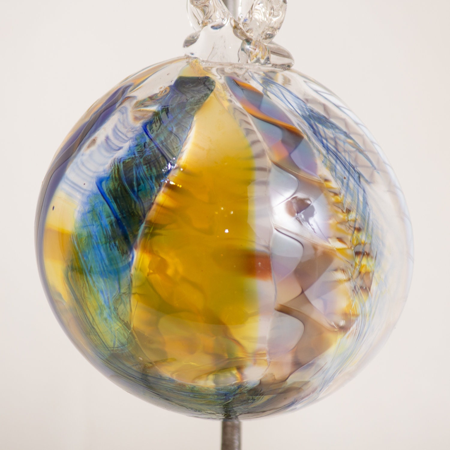 424305 Medium Hand Blown Hanging Art Glass Ball Decorative Etsy