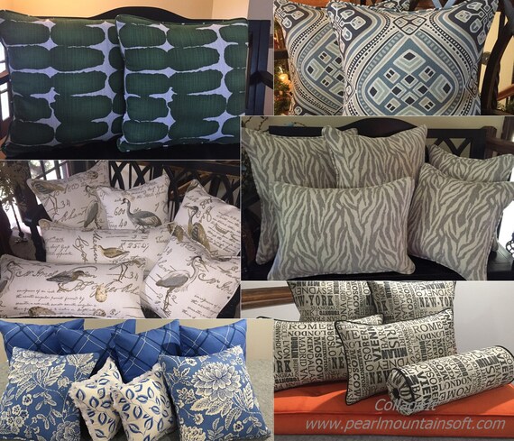 Using your Fabric - Pillow Covers and Pillow Inserts  - Welt Cord & Upholstery grade Concealed Zippers
