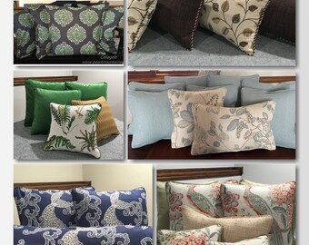 Using your Fabric - Pillow Covers and Pillow Inserts  - Welt Cord & Upholstery grade Concealed Zippers
