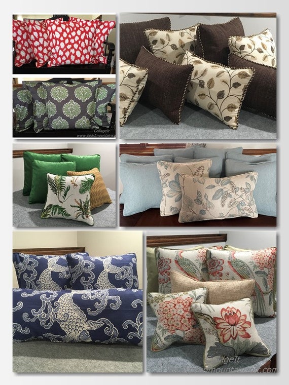 Using your Fabric - Pillow Covers and Pillow Inserts  - Welt Cord & Upholstery grade Concealed Zippers