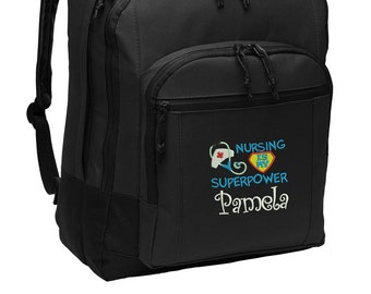 personalized nurse backpack