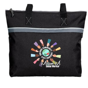 Social Worker Gift, Community Focus Social Worker Personalized Printed Small Tote, Gift for Social Work Appreciation Gift