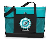 Notary Public Seal Personalized Printed Tote Bag with Mesh Pockets