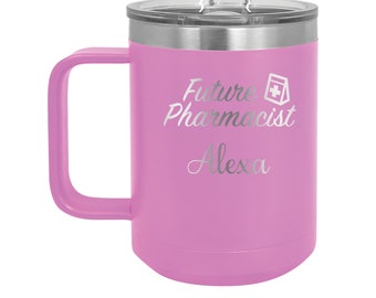 Future Pharmacist Personalized 15 oz Insulated Coffee Mug