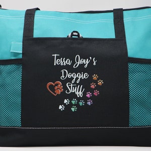 Personalized Doggie Stuff Pet Tote Bag with Mesh Pockets image 7