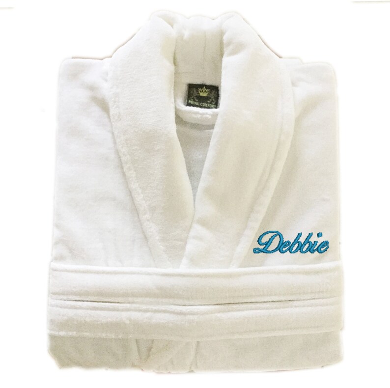 Monogrammed Terry Velour Bath Robe for Him or Her Etsy UK