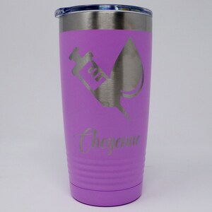 Phlebotomist Personalized Engraved Powder Coated Insulated 20 oz Tumbler image 9