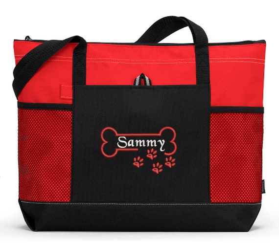 Pawprints & Bones Messenger Bag Personalized 