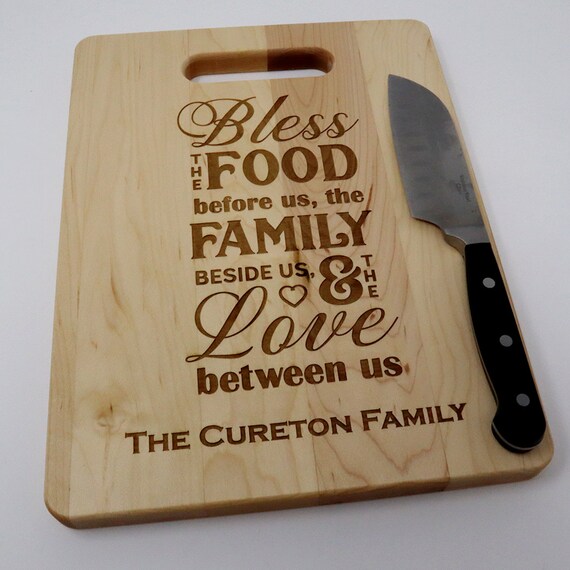 Bless The Food Before Us  Personalized Cutting Boards - Etchey