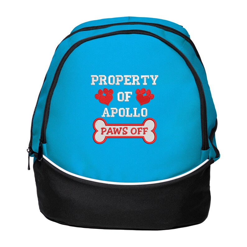 Property of Dogs Name Personalized Embroidered Backpack, Vet Tech, Pet Lover, Animal Rescue image 3