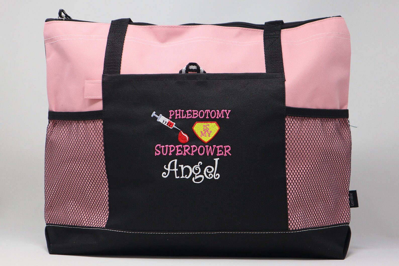 Phlebotomy is my Superpower Embroidered Zippered Tote Bag With Etsy