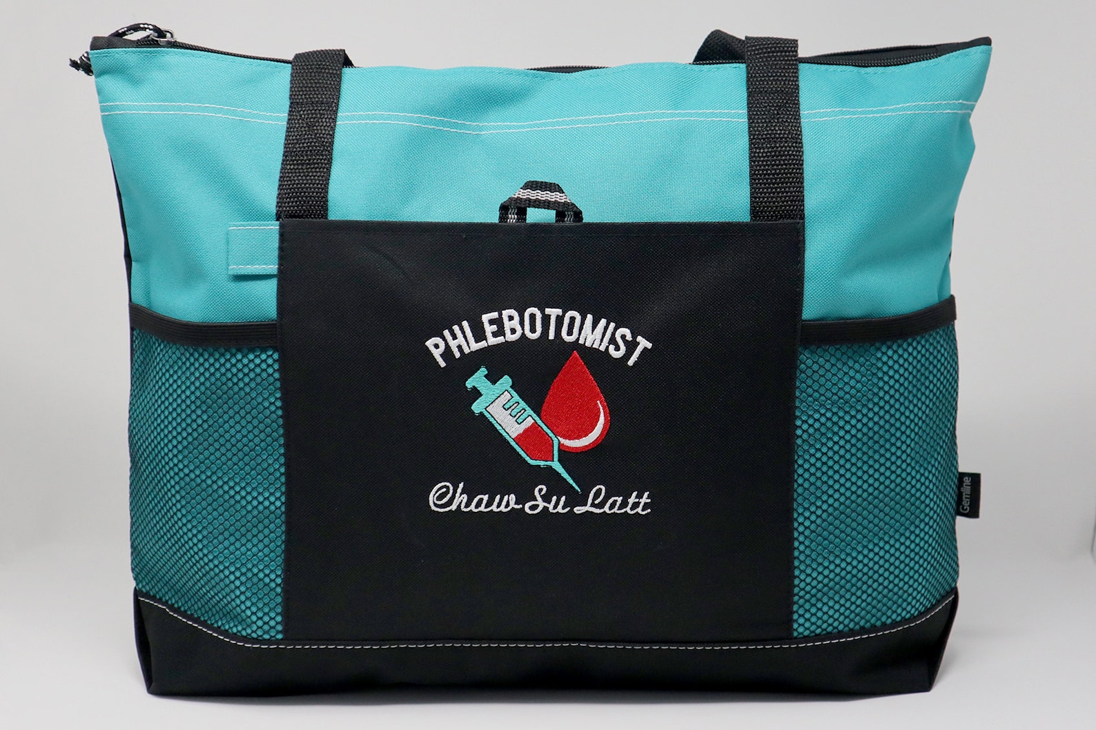 Phlebotomist Personalized Embroidered Zippered Tote Bag With | Etsy