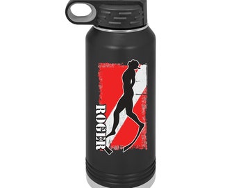 Scuba Flag with Diver Personalized 32 oz Insulated Water Bottle