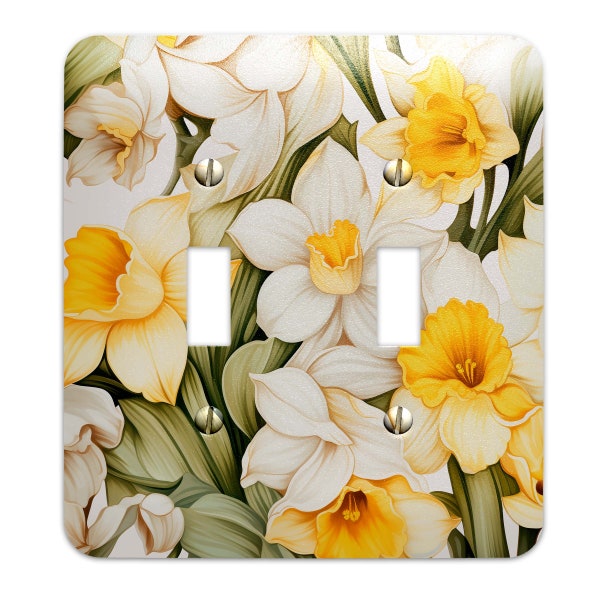 Spring Daffodils Metal Decorative Light Switch Plate Cover - Several Sizes Available #4779