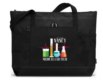 Personalized Medical Lab Tech Tote Bag