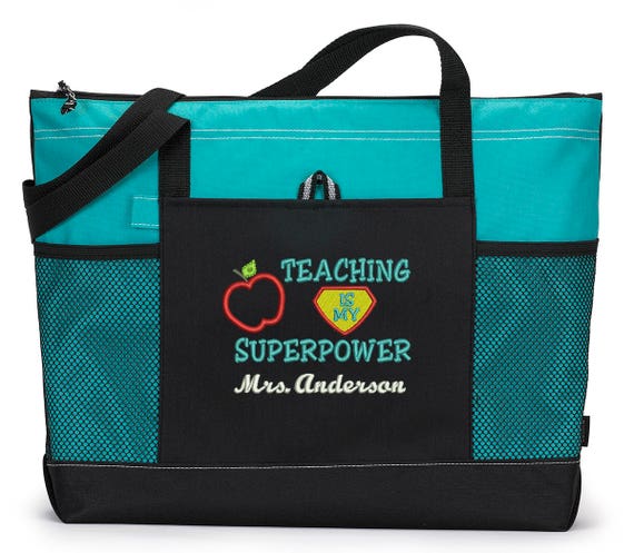 Teacher tote bags with pockets top